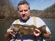 Spin fishing in Asheville, NC.  Guided spin fishing on the French Broad River.